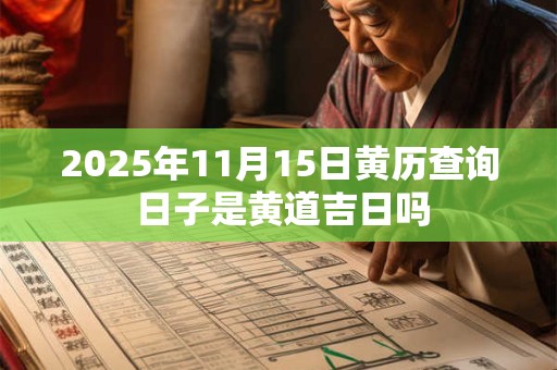 2026年11月15日黄历查询 日子是黄道吉日吗 2026年11月15日黄历查询 日子是黄道吉日吗
