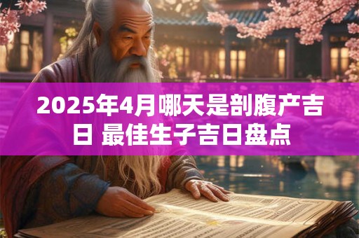 2025年4月哪天是剖腹产吉日 最佳生子吉日盘点