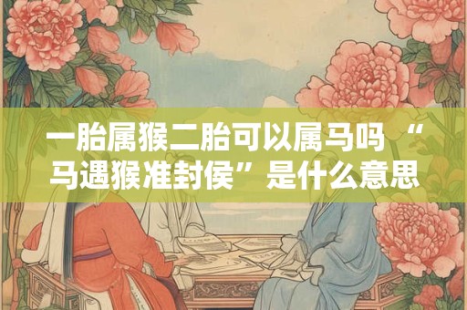 一胎属猴二胎可以属马吗 “马遇猴准封侯”是什么意思