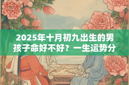 2026年十月初九出生的男孩子命好不好？一生运势分析