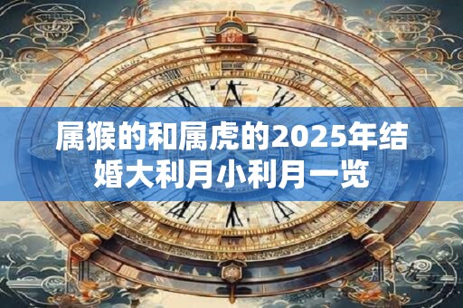 属猴的和属虎的2025年结婚大利月小利月一览