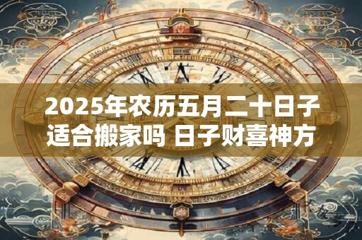 2025年农历五月二十日子适合搬家吗 日子财喜神方位