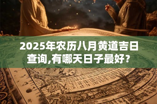 2025年农历八月黄道吉日查询,有哪天日子最好? 2025年农历八月黄道吉日查询,有哪天日子最好?