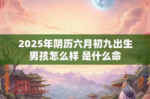 2025年阴历六月初九出生男孩怎么样 是什么命