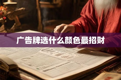 广告牌选什么颜色最招财