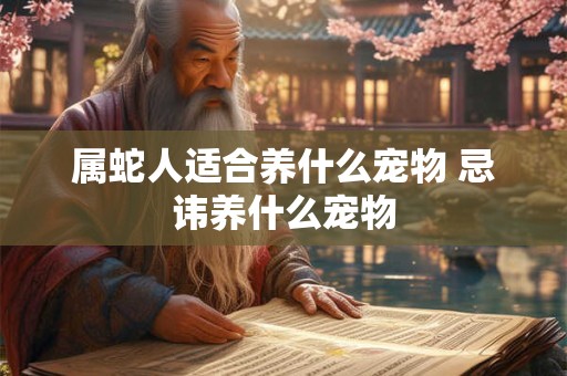 属蛇人适合养什么宠物 忌讳养什么宠物 属蛇人适合养什么宠物 忌讳养什么宠物