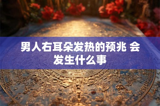 男人右耳朵发热的预兆 会发生什么事