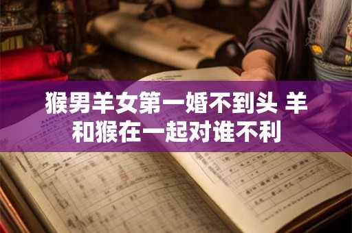 猴男羊女第一婚不到头 羊和猴在一起对谁不利