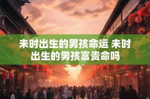 未时出生的男孩命运 未时出生的男孩富贵命吗