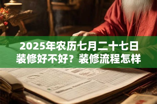 2025年农历七月二十七日装修好不好？装修流程怎样的？