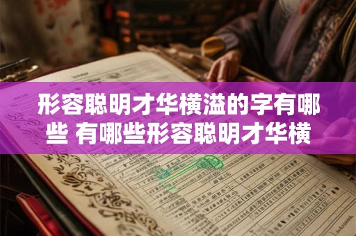 形容聪明才华横溢的字有哪些 有哪些形容聪明才华横溢的词语
