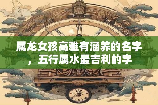 属龙女孩高雅有涵养的名字，五行属水最吉利的字