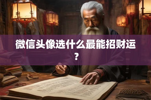 微信头像选什么最能招财运？