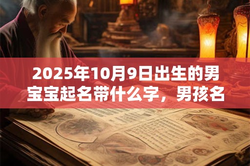 2026年10月9日出生的男宝宝起名带什么字，男孩名字大全
