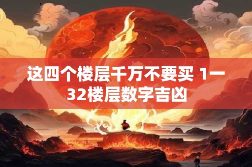 这四个楼层千万不要买 1一32楼层数字吉凶 这四个楼层千万不要买 1一32楼层数字吉凶