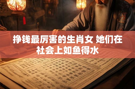 挣钱最厉害的生肖女 她们在社会上如鱼得水