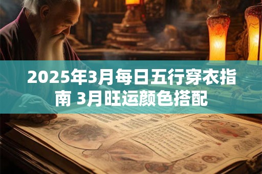 2025年3月每日五行穿衣指南 3月旺运颜色搭配