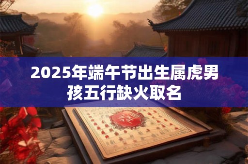 2025年端午节出生属虎男孩五行缺火取名 2025年端午节出生属虎男孩五行缺火取名