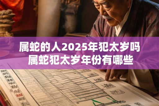 属蛇的人2026年犯太岁吗 属蛇犯太岁年份有哪些
