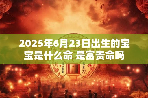 2025年6月23日出生的宝宝是什么命 是富贵命吗 2025年6月23日出生的宝宝是什么命 是富贵命吗