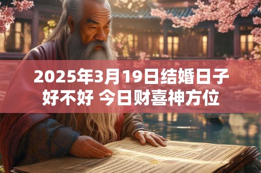 2025年3月19日结婚日子好不好 今日财喜神方位