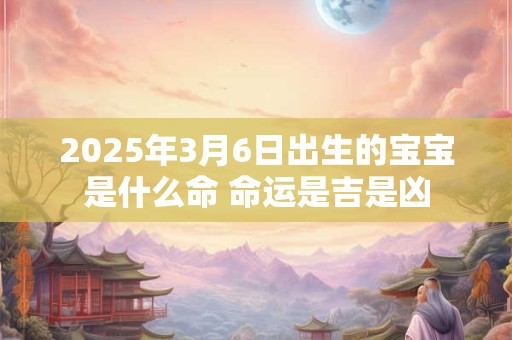 2025年3月6日出生的宝宝是什么命 命运是吉是凶