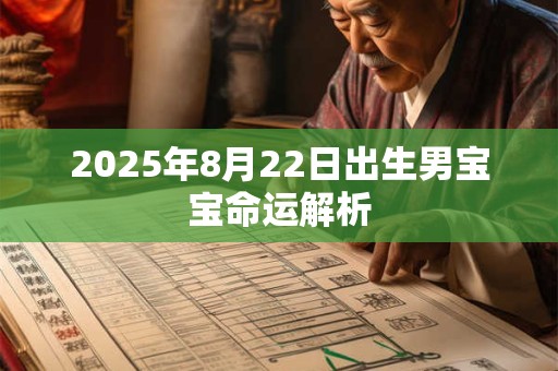 2025年8月22日出生男宝宝命运解析