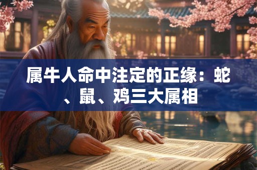 属牛人命中注定的正缘:蛇、鼠、鸡三大属相 属牛人命中注定的正缘:蛇、鼠、鸡三大属相