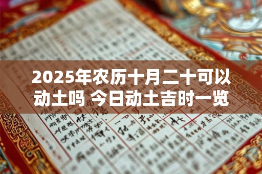 2025年农历十月二十可以动土吗 今日动土吉时一览