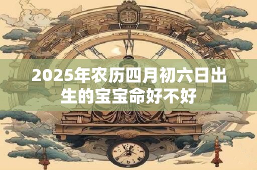 2025年农历四月初六日出生的宝宝命好不好
