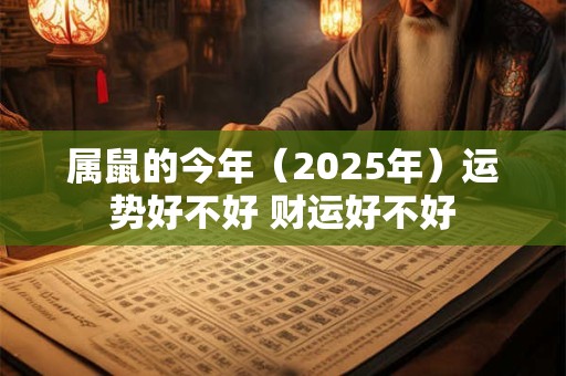 属鼠的今年(2025年)运势好不好 财运好不好 属鼠的今年(2025年)运势好不好 财运好不好