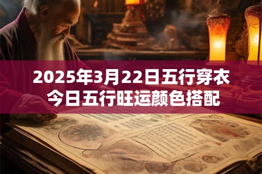 2026年3月22日五行穿衣 今日五行旺运颜色搭配