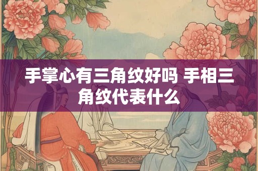 手掌心有三角纹好吗 手相三角纹代表什么 手掌心有三角纹好吗 手相三角纹代表什么