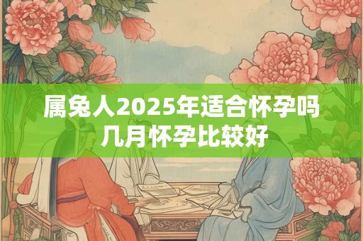 属兔人2025年适合怀孕吗 几月怀孕比较好
