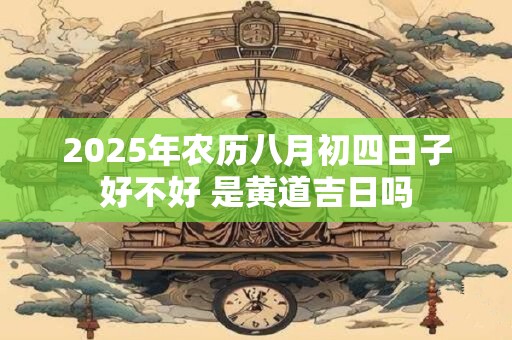 2025年农历八月初四日子好不好 是黄道吉日吗