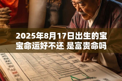 2025年8月17日出生的宝宝命运好不还 是富贵命吗