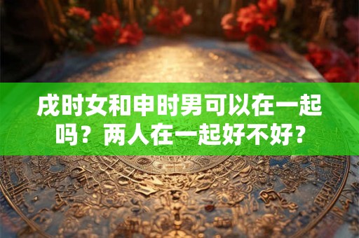戌时女和申时男可以在一起吗？两人在一起好不好？