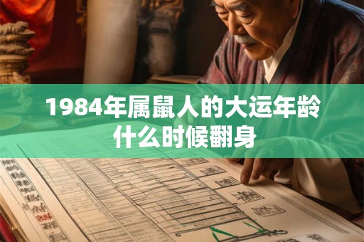 1984年属鼠人的大运年龄 什么时候翻身