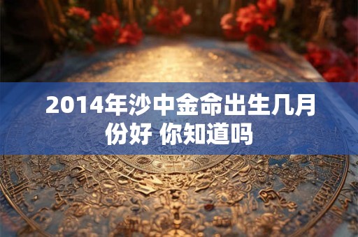 2014年沙中金命出生几月份好 你知道吗