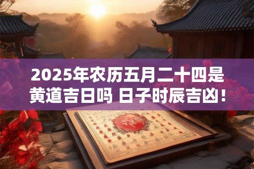 2025年农历五月二十四是黄道吉日吗 日子时辰吉凶！