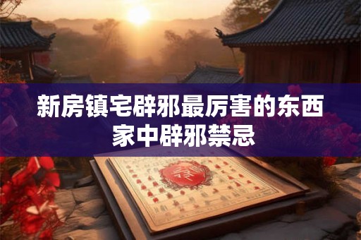 新房镇宅辟邪最厉害的东西 家中辟邪禁忌