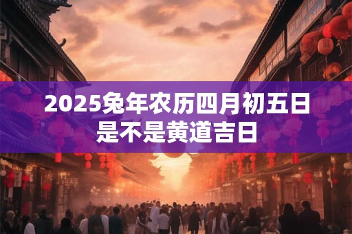 2025兔年农历四月初五日是不是黄道吉日