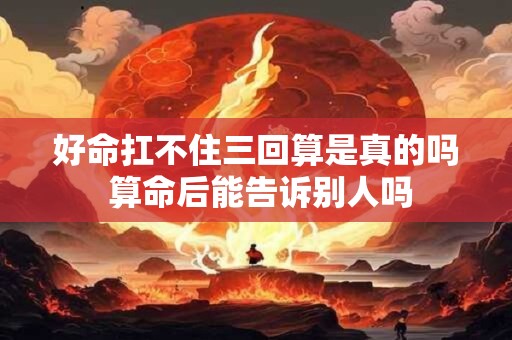 好命扛不住三回算是真的吗 算命后能告诉别人吗