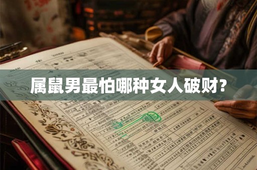 属鼠男最怕哪种女人破财？