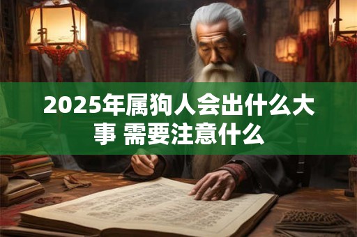 2025年属狗人会出什么大事 需要注意什么