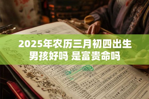 2025年农历三月初四出生男孩好吗 是富贵命吗