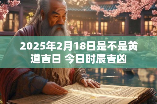 2025年2月18日是不是黄道吉日 今日时辰吉凶