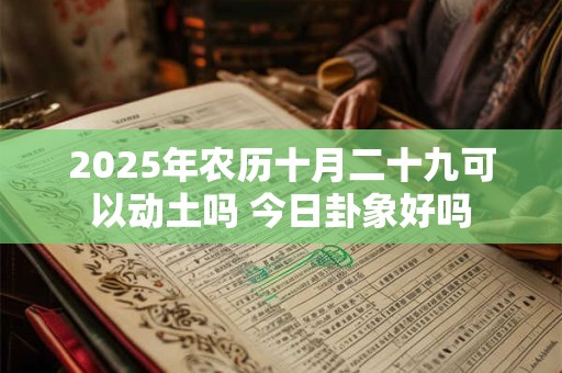 2025年农历十月二十九可以动土吗 今日卦象好吗