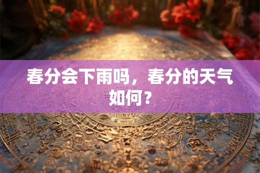 春分会下雨吗,春分的天气如何? 春分会下雨吗,春分的天气如何?