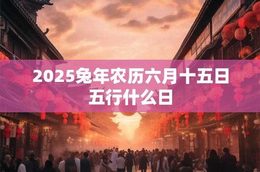 2025兔年农历六月十五日五行什么日